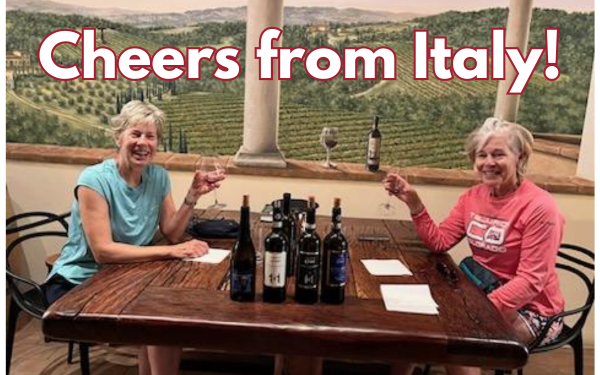 Dr. Vivian Ebert of LivingWell Chiropractic in Bonita Springs, FL and her sister, Cindy, enjoy Tuscany